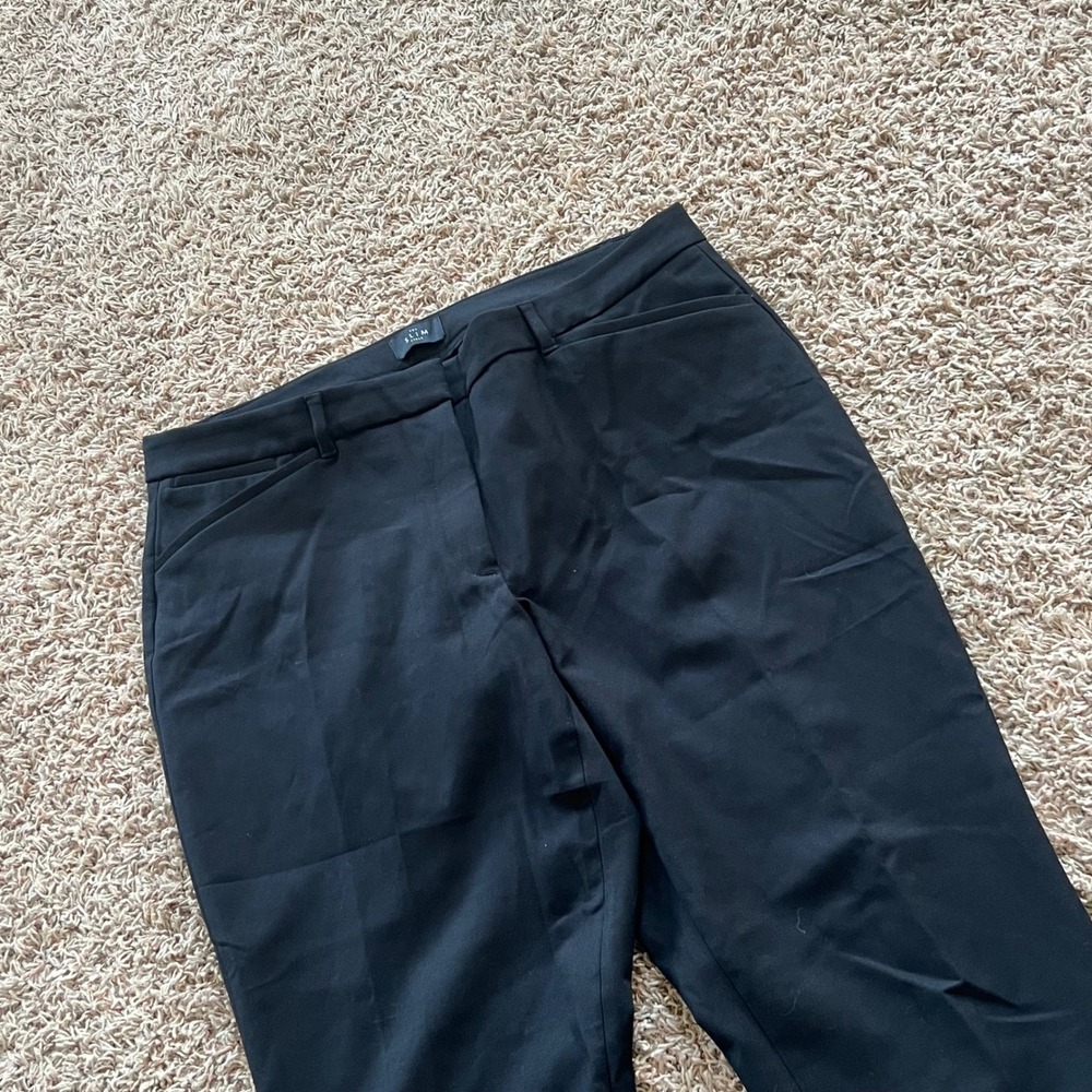 White House Black Market The Slim Ankle Curvy Pants Black Size 14L Long Trouser